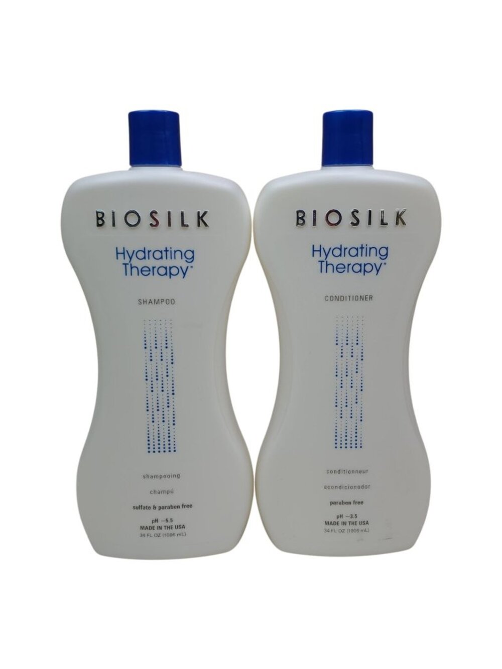 BioSilk 2 pk Hydrating Therapy Shampoo & Conditioner Set Jumbo 34oz Sulfate Free